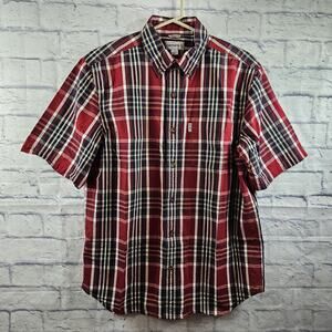 Carhartt Men's Relaxed Fit Lightweight Short Sleeve Shirt Size L Plaid